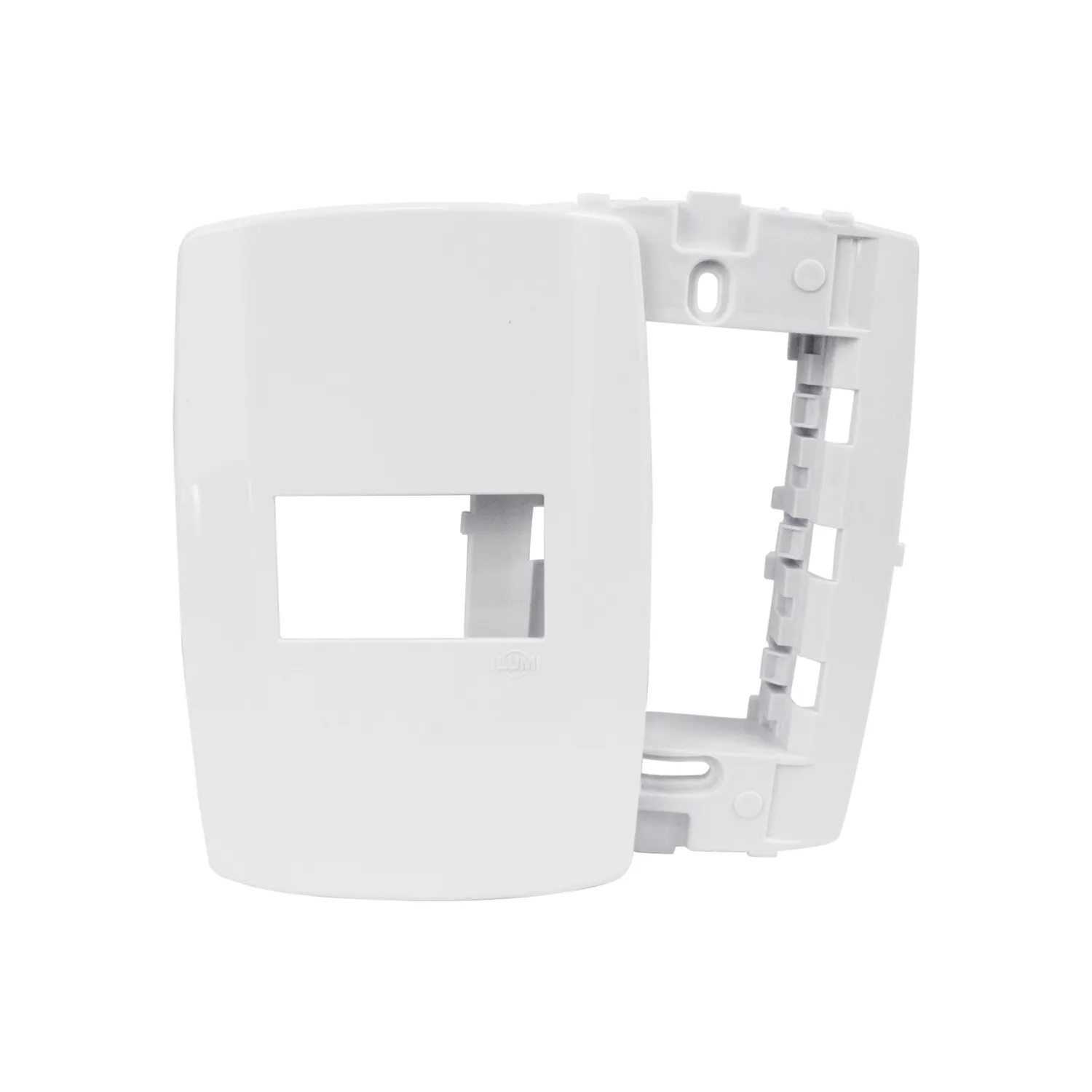 Placa 4x2 1 Módulo Suporte Slim Branco - ILUMI