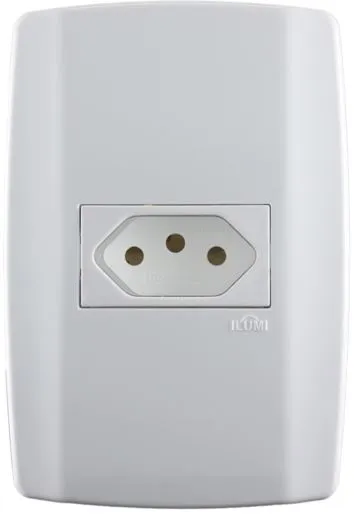 Tomada Slim 20A Branco – ILUMI