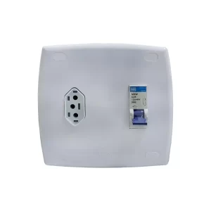 Caixa de Embutir Ar-Condicionado com Tomada 20A + Disjuntor 25A Branco – ILUMI