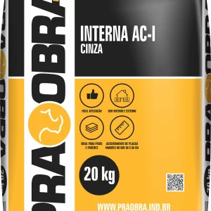Argamassa Colante AC1 Cinza 20kg-  PRAOBRA