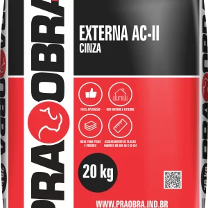 Argamassa Colante AC2 Cinza 20kg - PRAOBRA