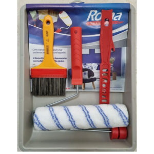 Kit Pintura 5 Peças Rolo Lã Fibras - ROMA