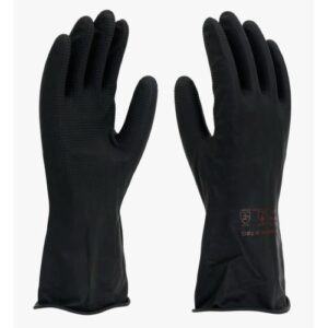 Luva de Látex Antiderrapante Forrada Preta 10 – IMBAT