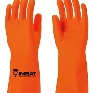 Luva Látex Antiderrapante Laranja 8 M- IMBAT
