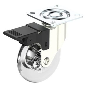 Rodizio Transparente com Freio 35mm – SOPRANO