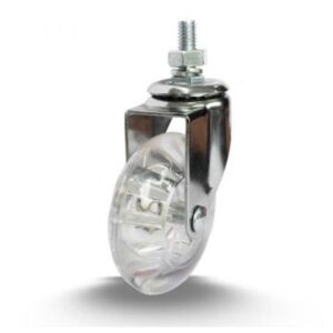 Rodízio 210 Cristal Espiga Giratória 40kg - COLSON